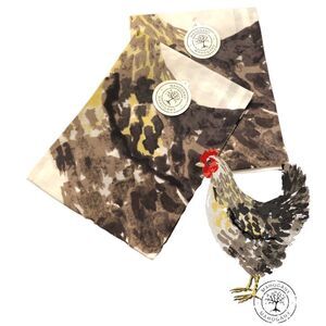 Mahogany Flour‎ Sack (2pk) Hand Screen Printed Kitchen Towel Set -Rooster pack …